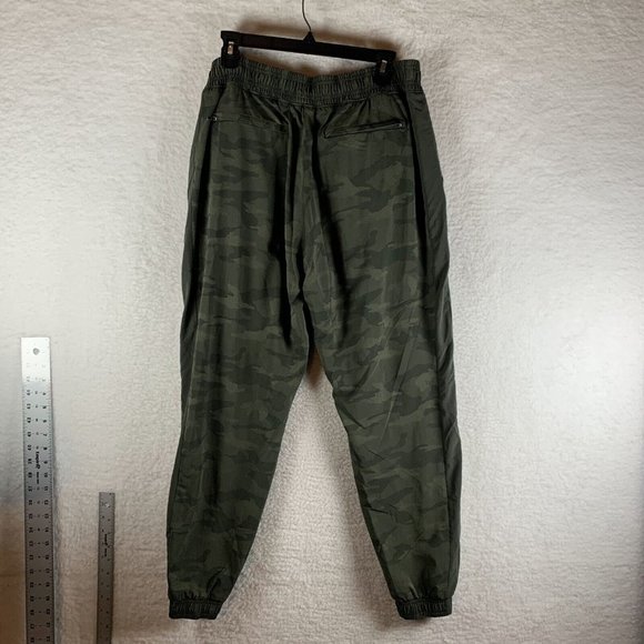 Athleta Jogger Pants Women's 12 Green Camouflage Brooklyn‎ Textured Lined 7872 - Picture 8 of 9